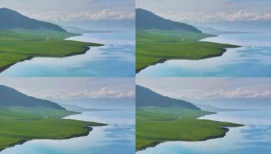 航拍赛里木湖高清在线视频素材下载
