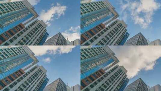 建筑和云高清在线视频素材下载
