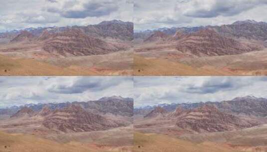 新疆克州西极景区帕米尔雅丹地貌山脉8K延时高清在线视频素材下载