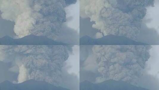 喷发的火山将火山灰喷向空中高清在线视频素材下载