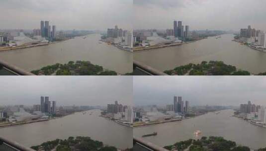 白鹅潭景观 广州三江汇聚高清在线视频素材下载
