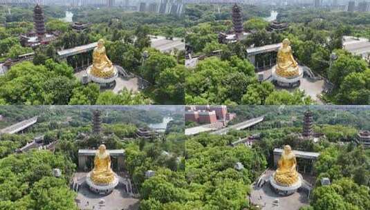 重庆华岩旅游风景区华岩寺航拍高清在线视频素材下载