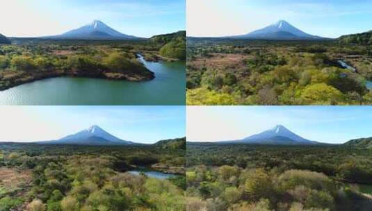 从静冈县新东区大山町的足加拉山口看到黎明高清在线视频素材下载