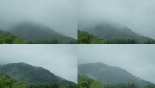 【延时】雨后山林烟雾飘渺02高清在线视频素材下载