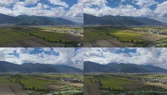 云南大理乡村田园风光航拍高清在线视频素材下载