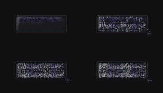 具有颜色毛刺效果的中文本解码窗口高清在线视频素材下载