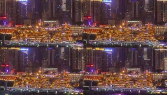重庆洪崖洞夜景高清实拍高清在线视频素材下载