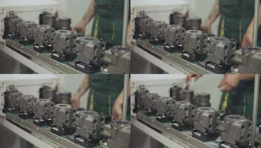 工厂工人在控制生产质量高清在线视频素材下载