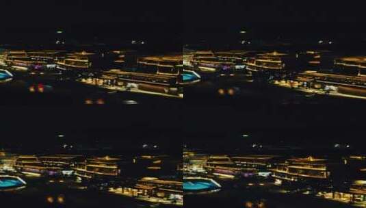 湖南湘西凤凰古城夜景灯光竖屏航拍高清在线视频素材下载