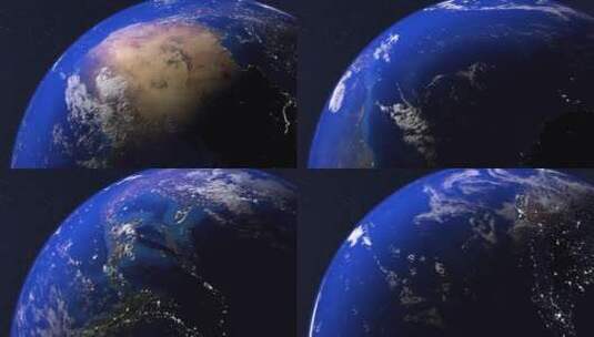 地球自转背景特写高清在线视频素材下载