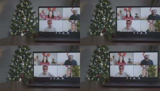 圣诞主题视频通话高清在线视频素材下载