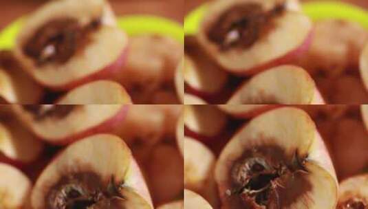 水果刀切苹果高清在线视频素材下载