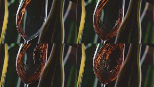 葡萄酒倒入酒杯高清在线视频素材下载