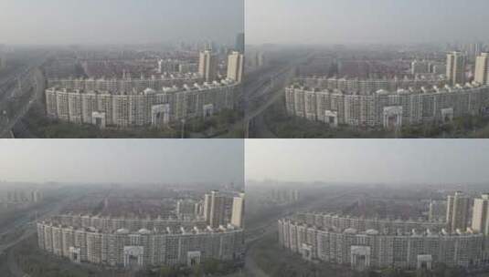 上海闵行区全景4K航拍原素材高清在线视频素材下载