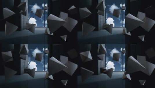 抽象立体三角锥地产通用视频素材高清在线视频素材下载