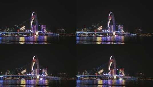 广州城市夜景灯光高清在线视频素材下载