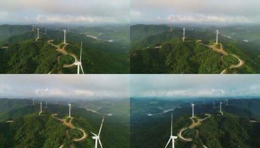 山上风力发电高清在线视频素材下载