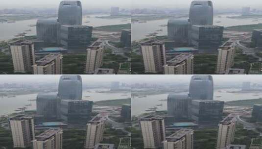 航拍广州海珠区高清在线视频素材下载
