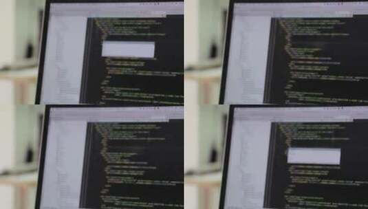 电脑上杂乱的代码高清在线视频素材下载