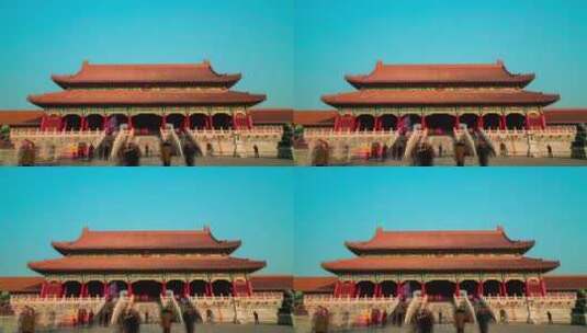 北京故宫延时摄影高清在线视频素材下载