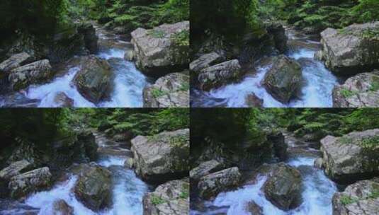 高山泉水溪水流水瀑布高清在线视频素材下载