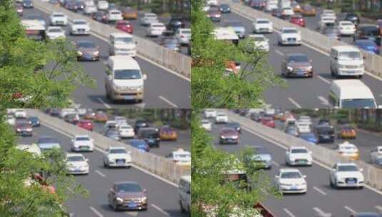 4k城市交通车辆人流行人红绿灯高清在线视频素材下载