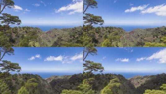 山林天际线景观延时高清在线视频素材下载