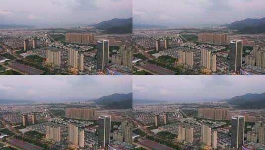 义乌江东城市风光航拍高清在线视频素材下载