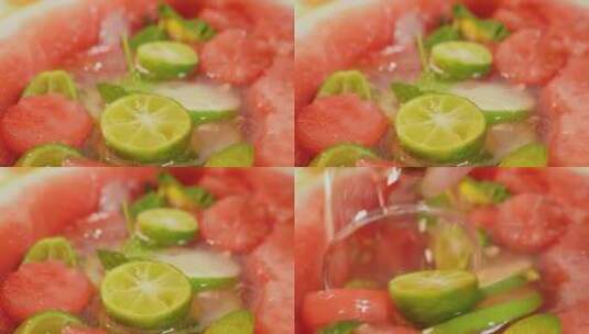夏季西瓜水果酒高清在线视频素材下载