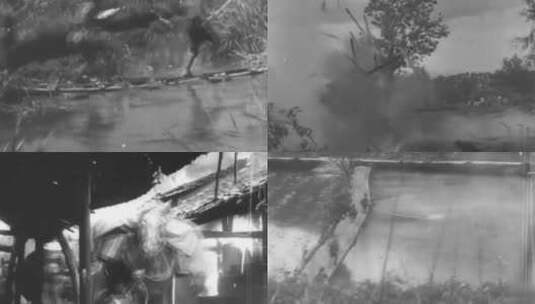 抗日战争实拍战斗画面高清在线视频素材下载