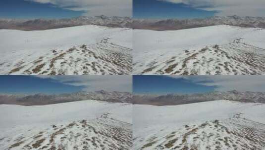 新疆塔什库尔干帕米尔高原雪原自驾越野高清在线视频素材下载