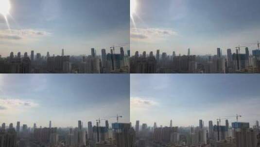 武汉城市天际线高清在线视频素材下载