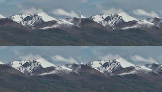 雪山峰顶航拍高清在线视频素材下载