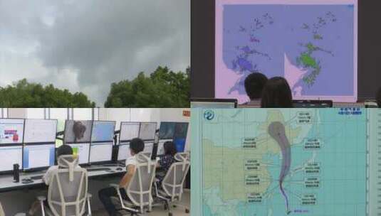 台风预报气象站高清在线视频素材下载