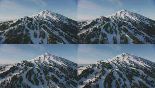白雪覆盖的山脉高清在线视频素材下载