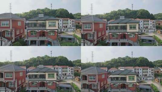 航拍江南水乡现代建筑的农村高清在线视频素材下载
