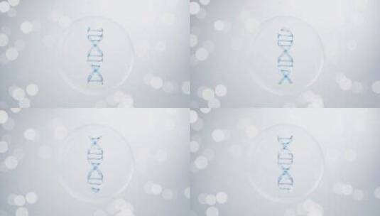DNA与白色背景3D渲染高清在线视频素材下载