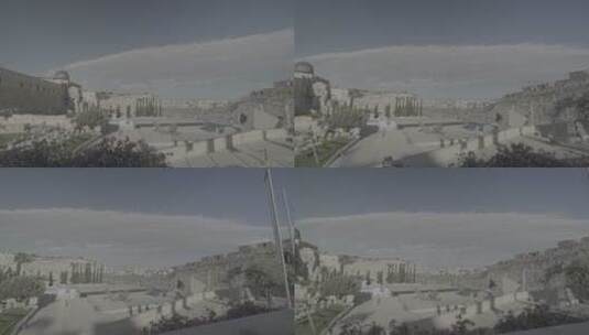 以色列耶路撒冷古城全景高清在线视频素材下载