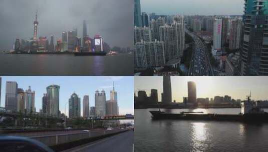 上海城市宣传片 道路航运交通延时摄影高清在线视频素材下载