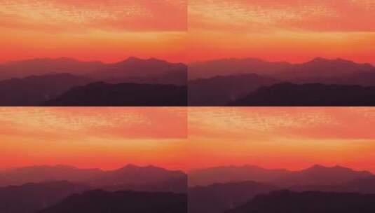 日落群山漂亮的晚霞高清在线视频素材下载