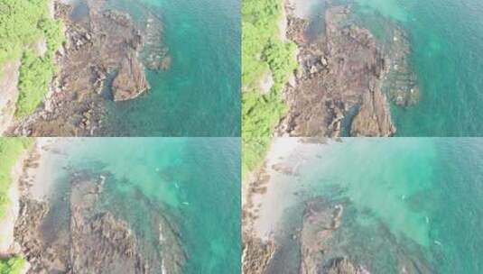 中国广西北海涠洲岛海景风光航拍高清在线视频素材下载