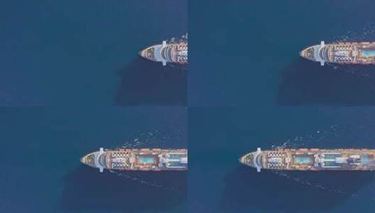 海上大型豪华游轮高清在线视频素材下载