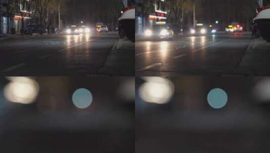 夜景车流光斑高清在线视频素材下载