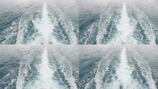 船行驶产生的海浪高清在线视频素材下载