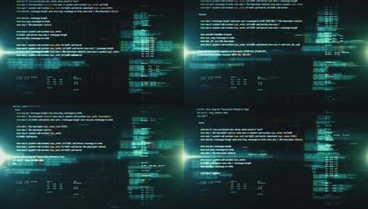 输入程序代码的抽象背景高清在线视频素材下载