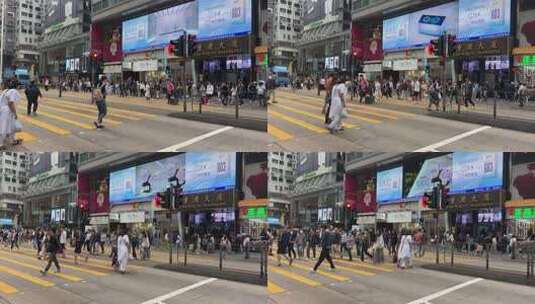 香港尖沙咀街道重庆大厦门口高清在线视频素材下载