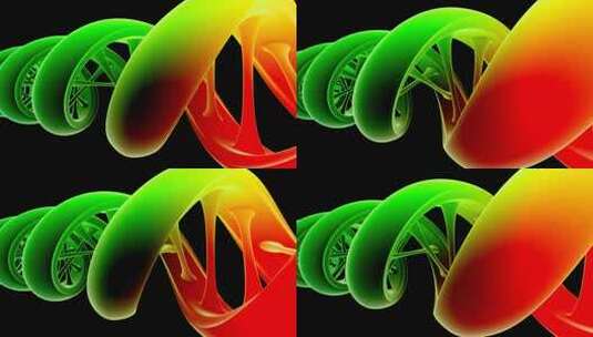 3D 动画 DNA 链高清在线视频素材下载