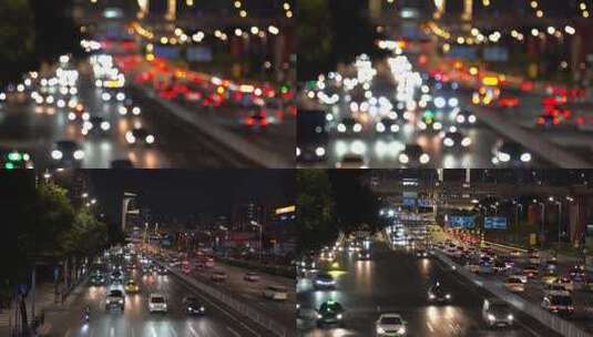4K素材广州城市夜景车流高清在线视频素材下载