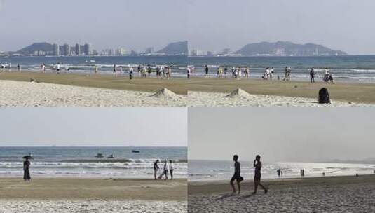 三亚海边沙滩度假旅游景区高清在线视频素材下载