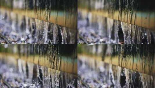 小区园林景观流水水景升格高清在线视频素材下载